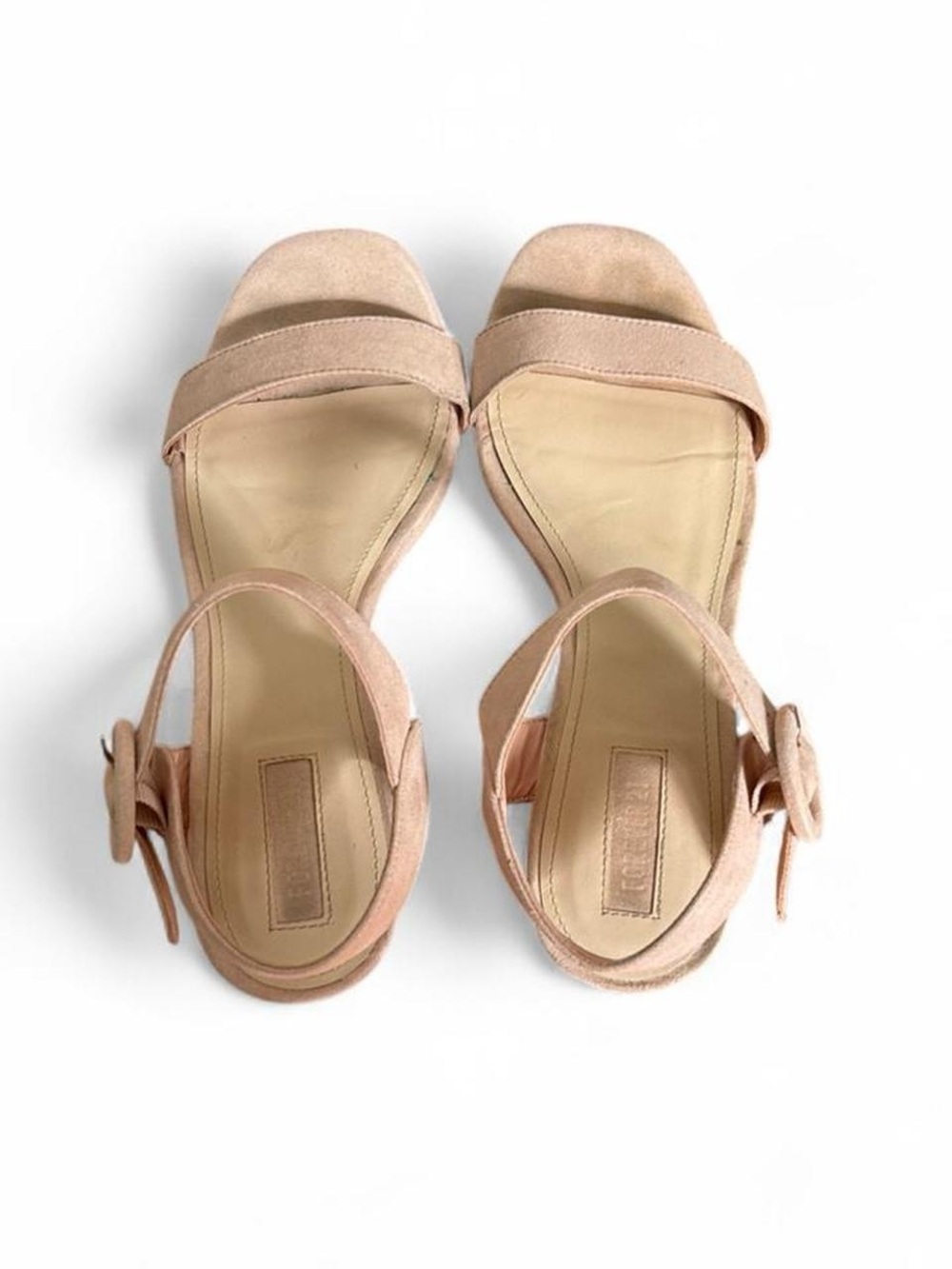 Forever 21 Blush Pink Open-Toe Ankle Strap Heels